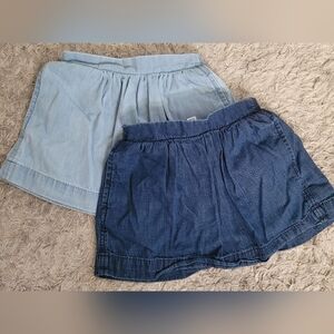 Cat & Jack Navy Blue Denim Skort - Girls